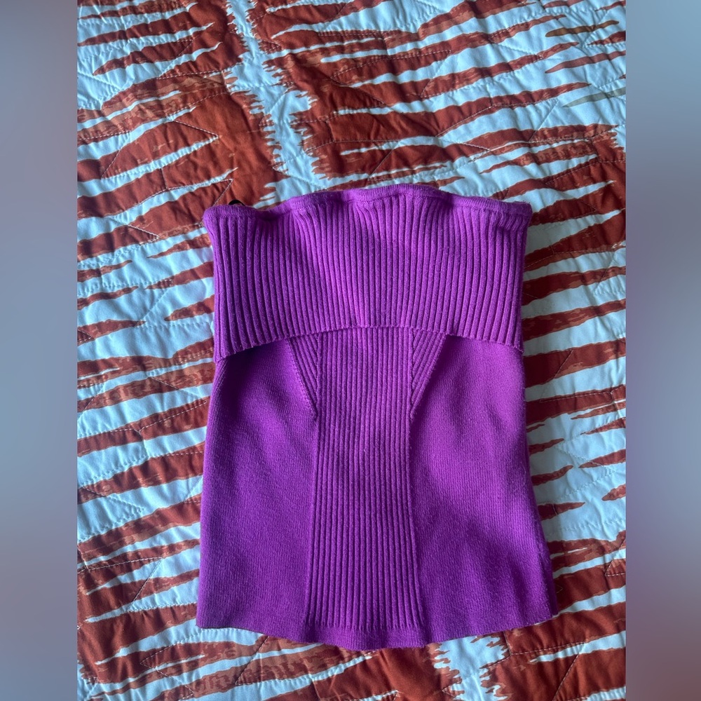 Pink sweater like tube top